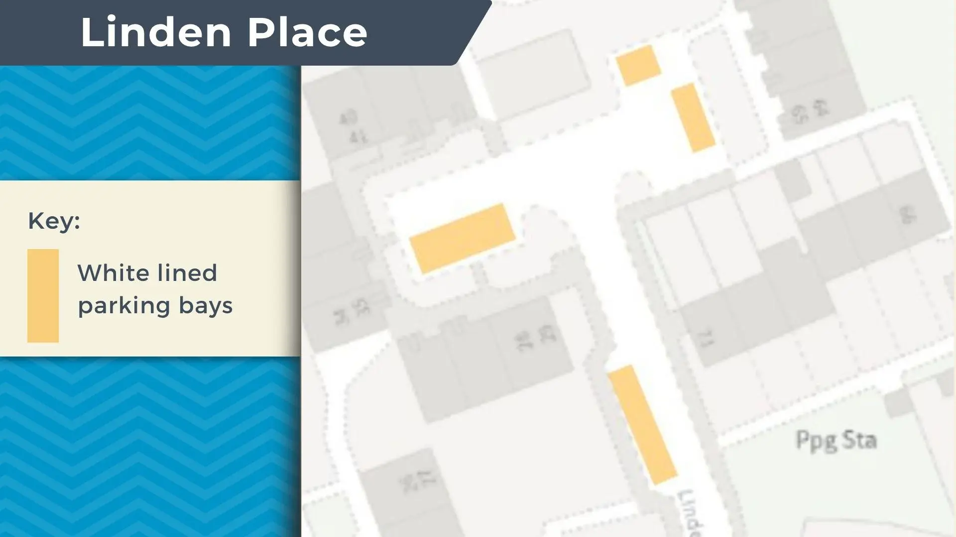 Map of Linden Place showing works