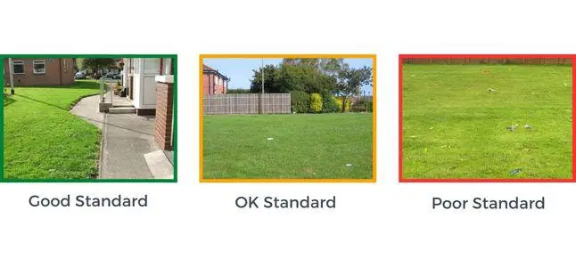 Red - no litter collected. Amber - a couple of litter remains. Green - all litter collected